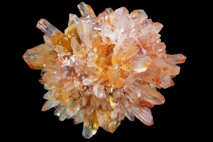 Orange Creedite Crystal Cluster - Durango, Mexico #79380